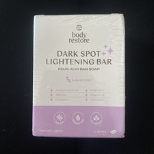 New Sealed 2pk Body Restore Dark Spot Lightening Bar With Kojic Acid