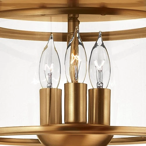 Hinkley Lighting 3473 3 Light Semi-Flush Ceiling Fixture - Nickel - Picture 3 of 9