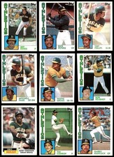 1984 Topps Athletics Almost Complete Team Set 5.5 - EX+ 7301061 (24 / 35 cards)
