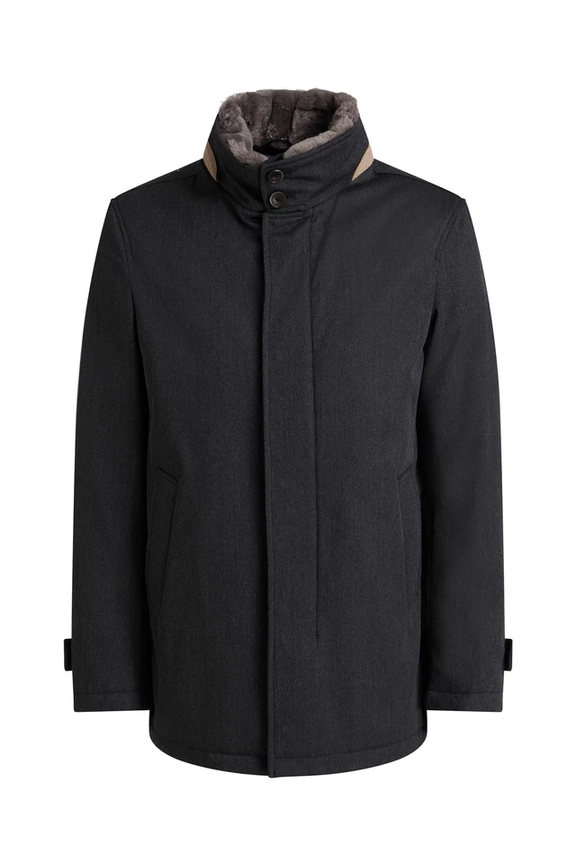 RRP€1100 HERNO TECH Wool Coat IT50 US40 L GREEN STORM SYSTEM Beaver Fur Collar - Image 4 of 4