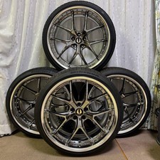 Jdm Top-of-the-line Deep-dish Aimgain 21-inch Gtm Wheel And Tire Set No Tires