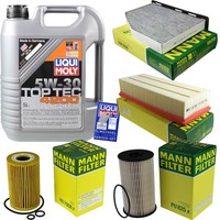 Mann Inspektionspaket 5L Liqui Moly Top Tec 5W-30 FüR VW Tiguan 2.0 TDI 4Motion