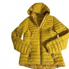 JOULES Snug Jacket Right as Rain Packable Bumble Bee GOLD Wms SZ 2 Puffer