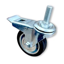 Rubber Castor Trolly Wheel for Extractor Legs with Galvanised Frame and Break Sy