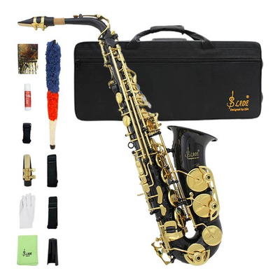 #ad Brass Eb Alto Saxophone Sax Gold with Case Student Beginner amp; Accessories NEW $238.06