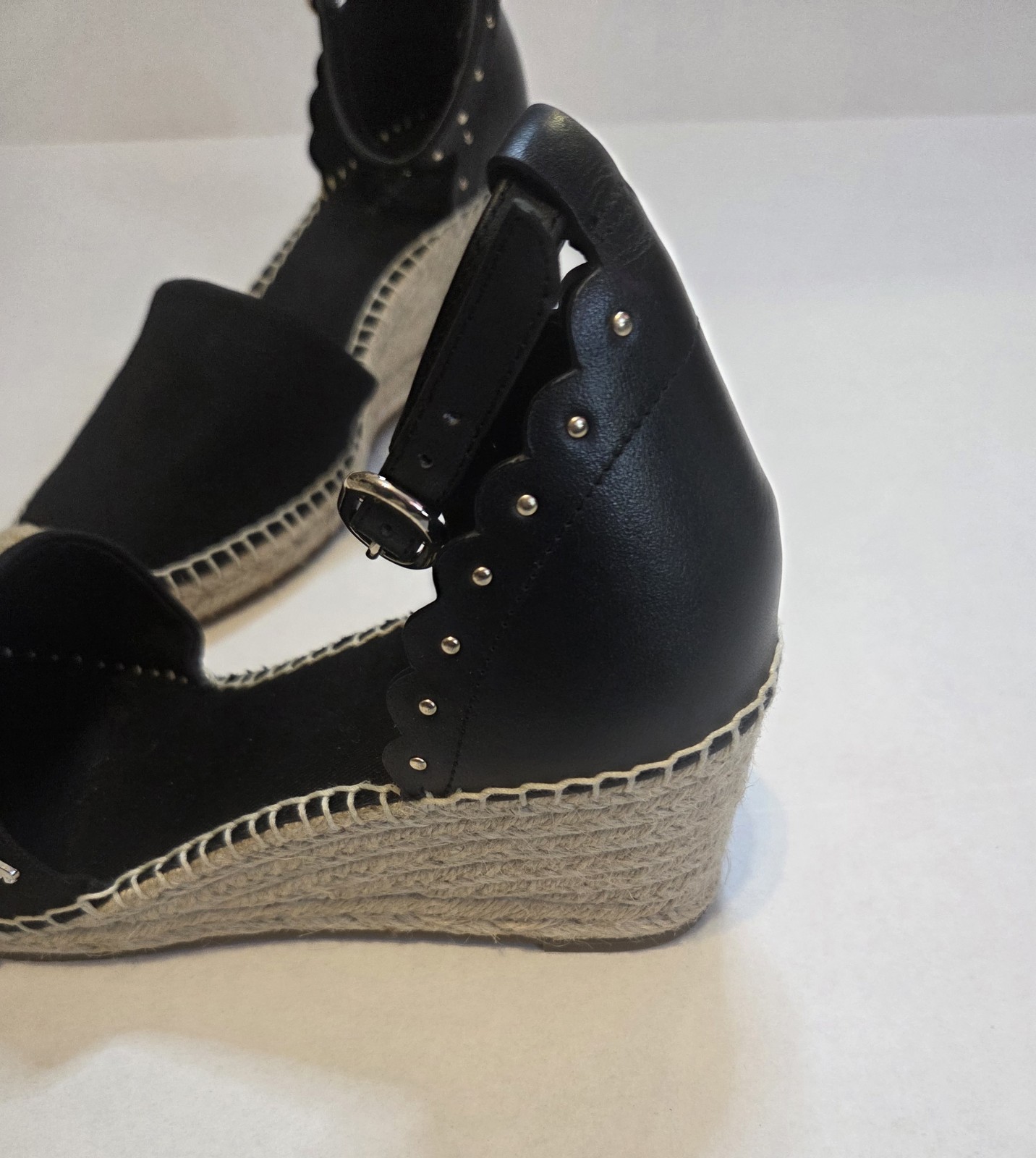 KATE SPADE Paloma Women's Espadrille Sandals Wedge Ankle Strap Black New Sz 8 thumbnail 4