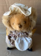 Vintage Beatrix Potter Mrs Tiggy Winkle Hedgehog Plush By Eden USA 9 inch tall