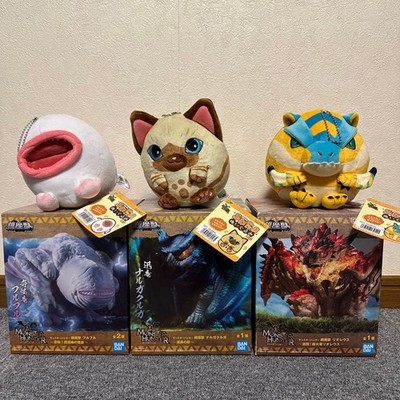 Monster Hunter Plush Figure Set Furu Furu, Airou, Tigrex, Rathalos, Narga New