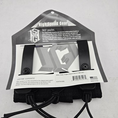 New HSGI Triple Pistol Taco Magazine Mag Pouch Black Molle High