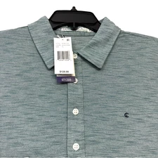 Criquet Men’s Knit Polo Shirt XL Mount Spring BRRR Cooling Performance $128 NWT