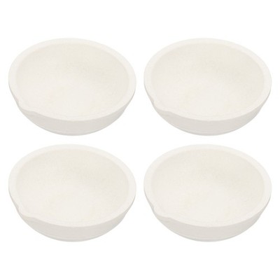 4pcs Ceramic Crucible Bowl 1000g Heatproof Quartz Melting Dishes Pot White