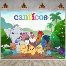 Canticos Party Supplies Backdrop Banner Poster Vinyl Birthday Gift 5x3ft 7X5ft