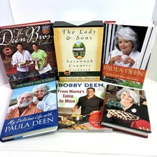 Lot of 7 Paula Deen and The Deen Bros. Memoirs & Cookbooks Savannah Country
