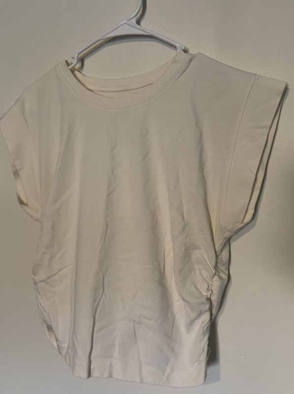 Madwell White Side Cinched Muscle Shirt Women’s Medium