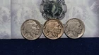 Lot of 3 Buffalo Nickels 5c 1917 P, 1918 P & 1918 D