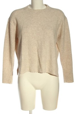 MANGO BASICS Rundhalspullover Damen Pullover Gr. DE 34 creme Casual-Look