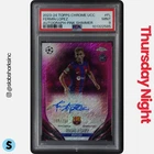 2023 TOPPS CHROME UEFA CC FERMIN LOPEZ AUTO PINK SHIMMER REFRACTOR RC /250 PSA 9