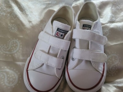 Converse CTAS 2V OX Infant Sneakers White Garnet Navy  Size 8 769029F