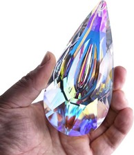 YU FENG 4.7 Inch Crystal Prism Suncatcher, Window Hanging Rainbow Maker