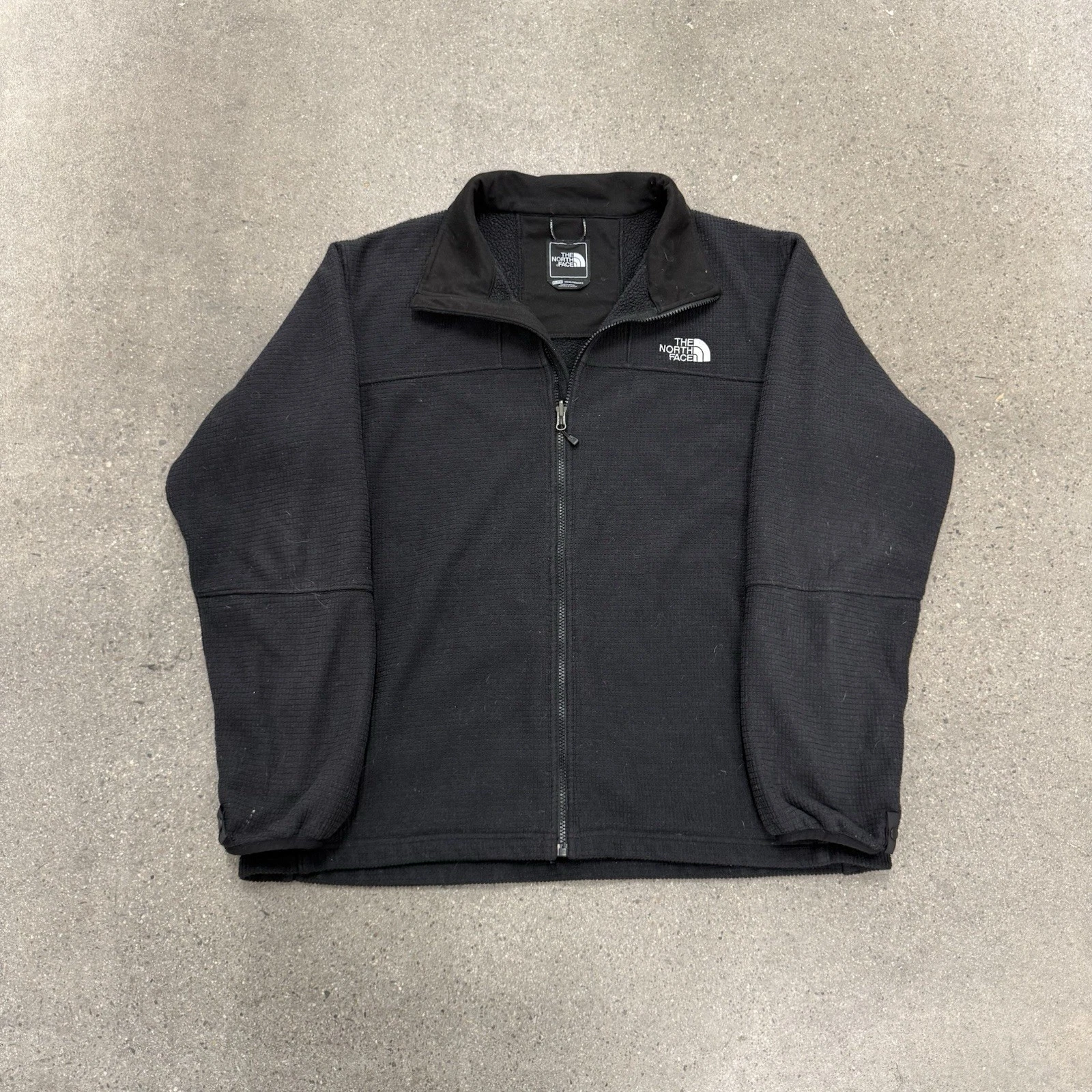 The North Face Fleece Jacket Black Mens Full Zipper Size XL