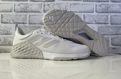 Adidas Dropset 2 Shoes Men Size 11.5 White Gym Weightlifting lace up ID4957