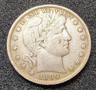 1899 Barber Silver Half Dollar 50c - Philadelphia Mint - 90% Silver - VF+ Det.
