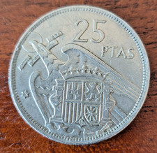MÜNZE - 25 PESETEN SPANIEN (1957) RARE SAMMLERMÜNZE, ERSTKLASSIGER ZUSTAND!