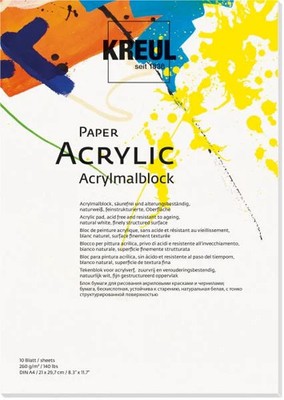 Kreul Paper Acrylic 10 Blatt DIN A4  Paper Acrylic