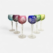 Verres à Vin du Rhin Roemer Cristal Taillé Couleurs 19 Cm