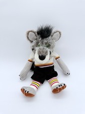 Vintage Chicago Wolves Mascot Skates Plush 10&rdquo;