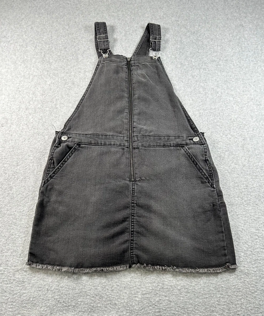 black overall mini dress EINCcm Women's Denim Overall Dress American Flag Adjustable Strap Jean Mini Dresses Denim Overall Skirt Outfits with Pockets
