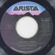 WHITNEY How Will I Know ARISTA AS 1-9434 VG+ 45 RPM 1985 Synth-pop 7" Funk