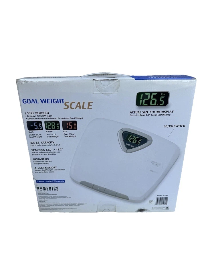 HoMedics SC-390 HealthStation Escala de Peso de Objetivo Peso Corporal Salud Digital NUEVO Foto 2 de 4