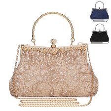 Vintage Beaded Clutch Evening Bags Women Formal Bridal Wedding Clutch Purse Bag