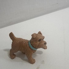 Brown Puppy Dog Pet W/ Blue Collar Dollhouse Pet Mattel Barbie Animal