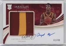 2020-21 Immaculate Collegiate Premium Rookie 1/49 Onyeka Okongwu Patch Auto 3hd
