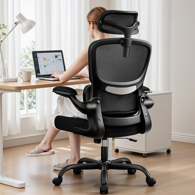 Ergonomic High Back Office Chair with Lumbar Support & Adjustable Headrest