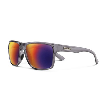 SUNCLOUD Rambler Sunglasses Transparent Gray w/ Plasma Mirror Polarized Lens
