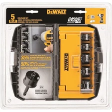 DEWALT 5 PC Impact Hole Saw Set NEW With Case Impact Ready Item No. D1800IR5  