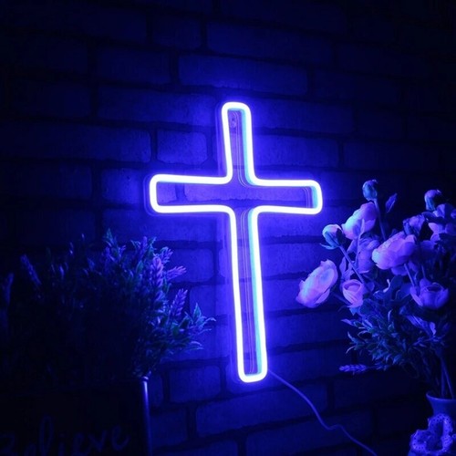 USB Powered LED Neon Sign Light Cross Jesus Home Decoration Indoor led neon sign - Picture 19 of 26