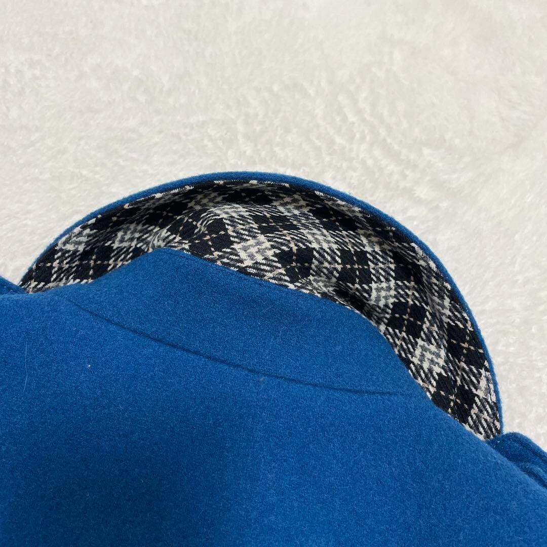 バーバリーブルーレーベル ピーコート ツイード ヘリンボーン アンゴラ混 38 1211R4 BURBERRY LONDON BLUE LABEL バーバリーロンドン ブルー