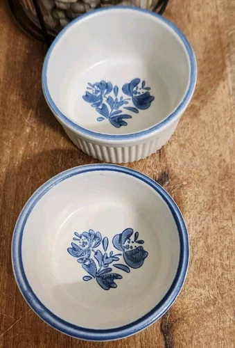 2 Pfaltzgraff Yorktowne Mini Souffle Casserole Dish #405 Vintage USA 3½"x2" EUC 