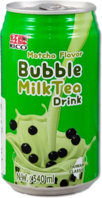 RICO Bubble Milk Tea Getränk - Matcha Flavor 340ml | mit Tapiokaperlen | Taiwan