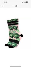SOLE OPTIONS Cali Me Maybe Palm Feet Art Socks Womens 6-11