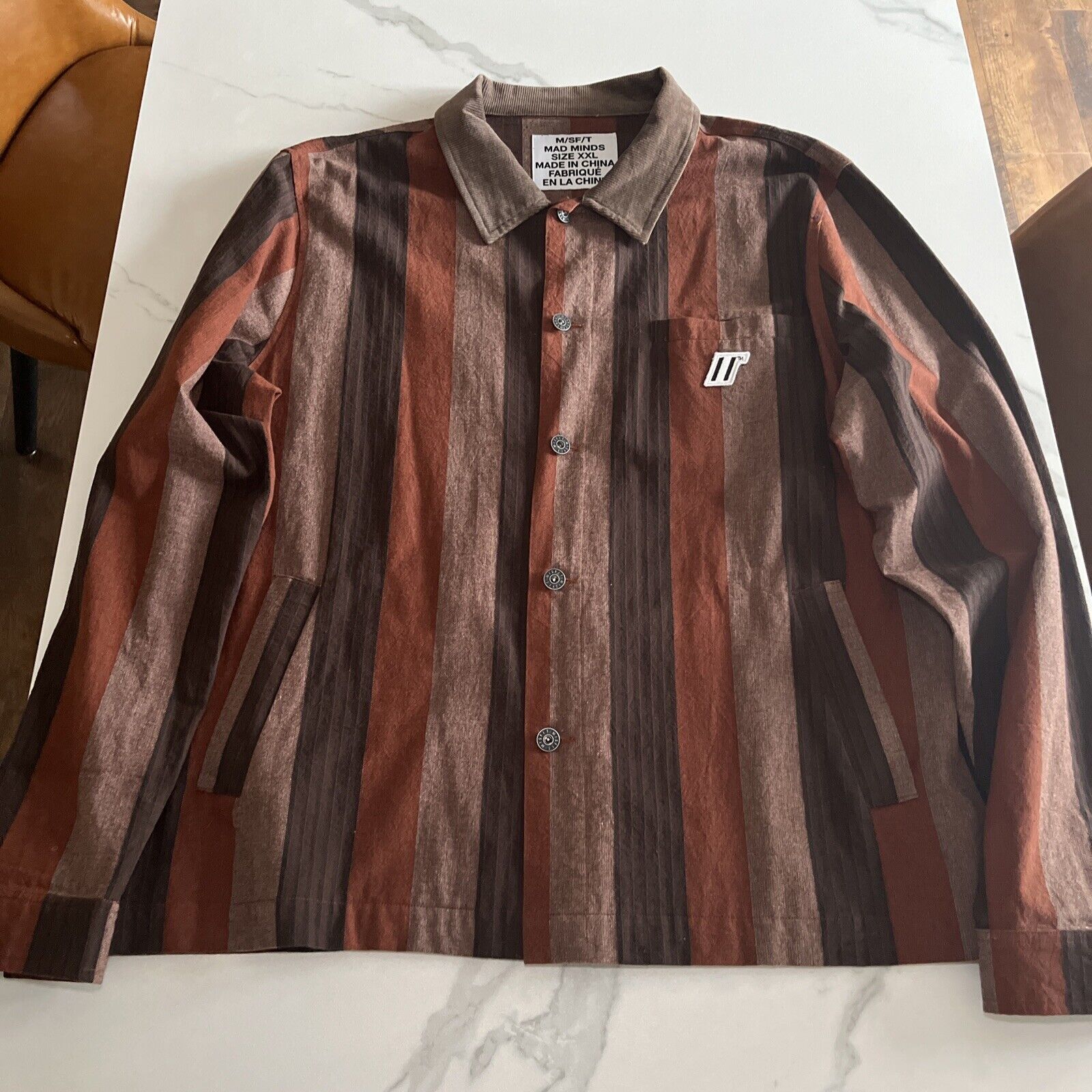M/SF/T Misfit Shapes Mad Minds Makers Overshirt Jacket Shirt Men's Size XXL EUC
