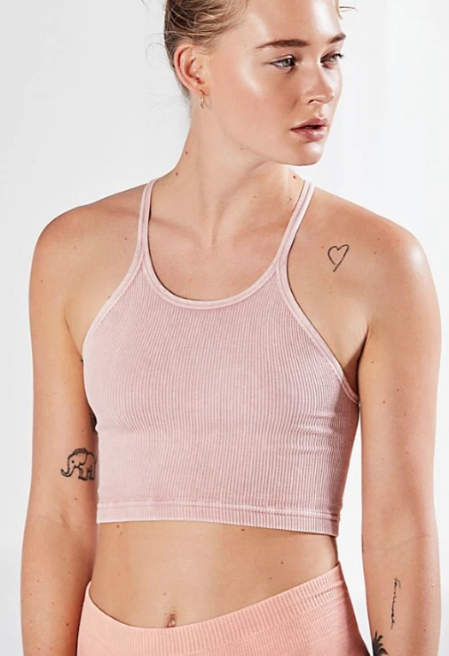 NEW Free People Movement Happiness Runs Tank Top Soft Pink XS/S-M/L $30 |  DD-100