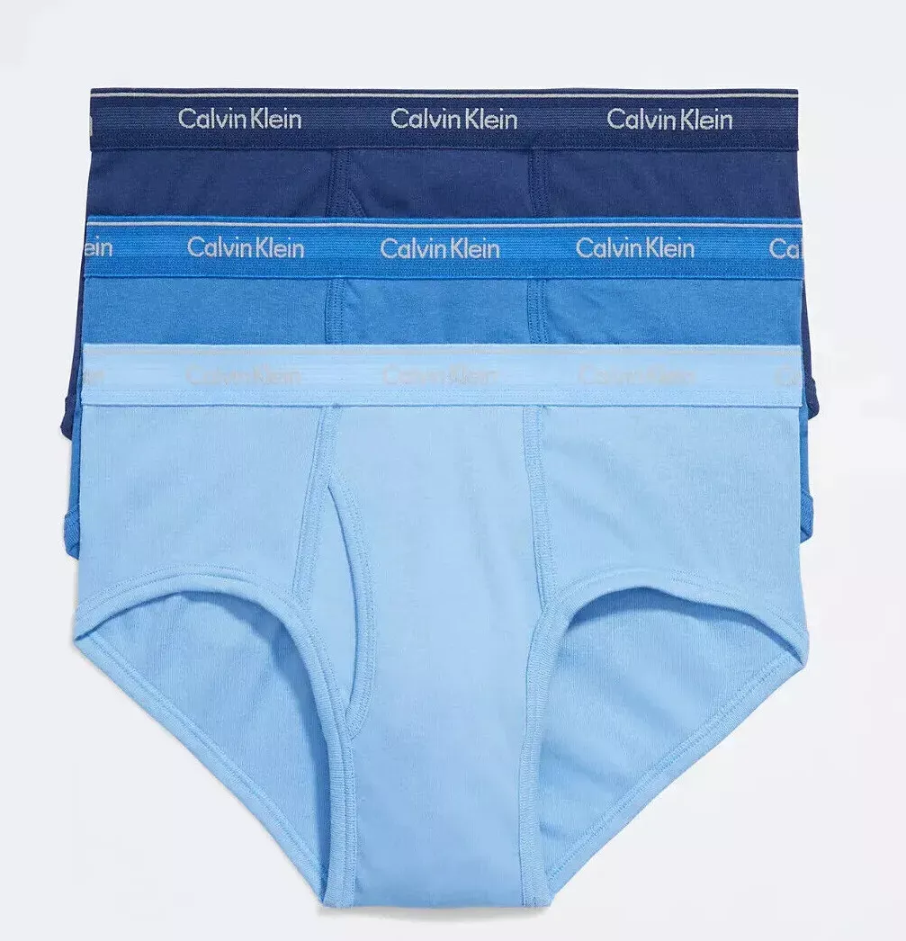 3 Pack CALVIN KLEIN Men CLASSIC Low Rise Briefs Cotton BLACK SMALL