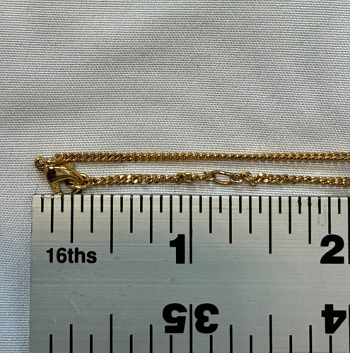 Vintage Givenchy Halskette mit Anhänger goldfarben champagnerfarben Kristall elegant 16 Zoll - Bild 7 von 7