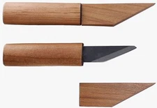 Kanetsune Kiridashi-Knife "Rikizan" SK-4 Wild Cherry Wood Handle Sheath KB-613