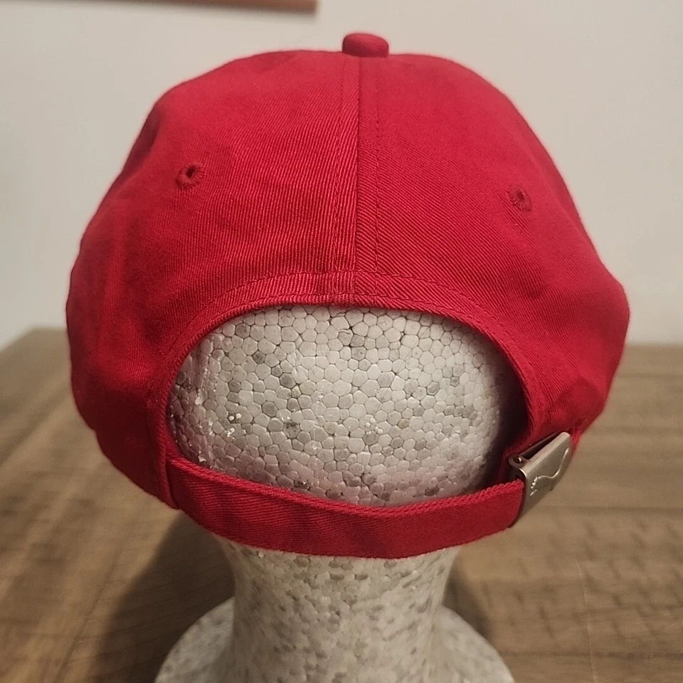 PUMA Ball Cap Hat Cat Red Youth Adjustable Strqpback Baseball cap Golf - Image 3 of 4